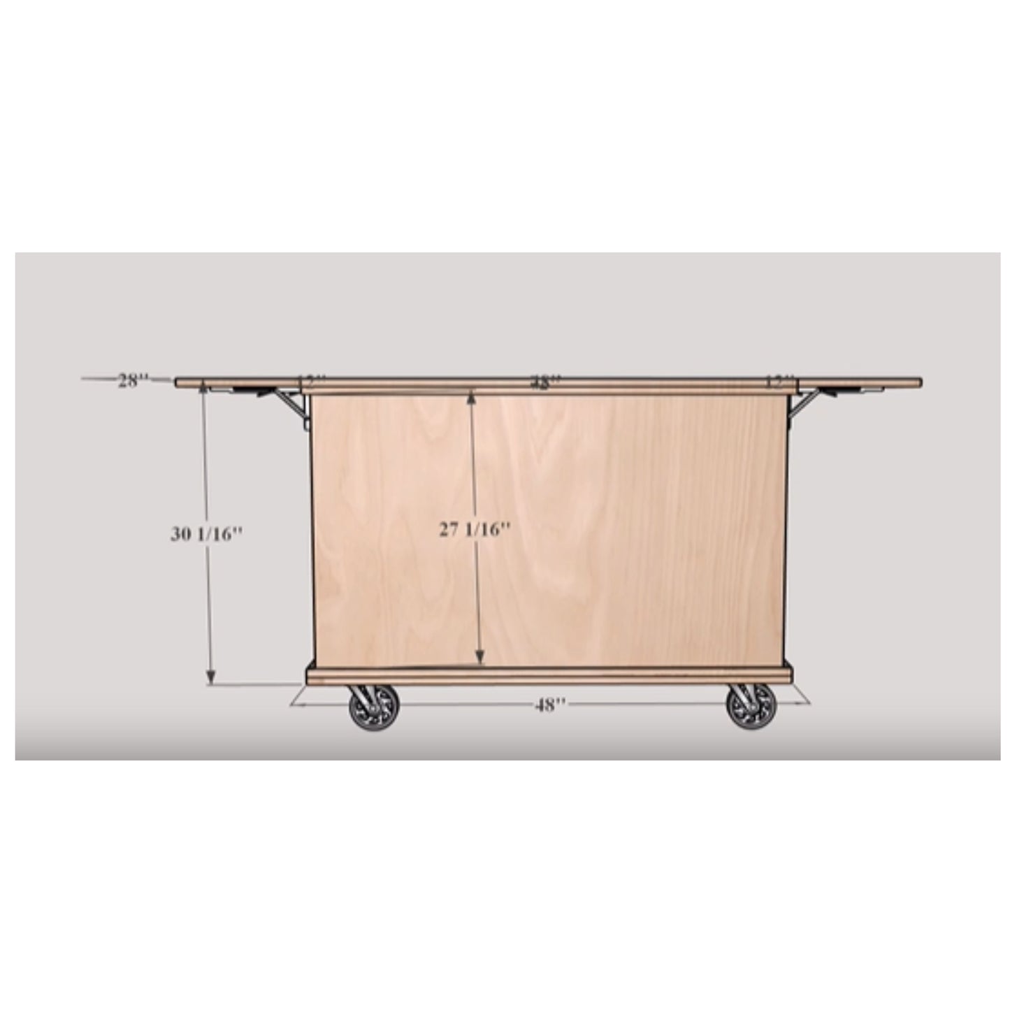 Collapsible Charcuterie Food Cart #0107