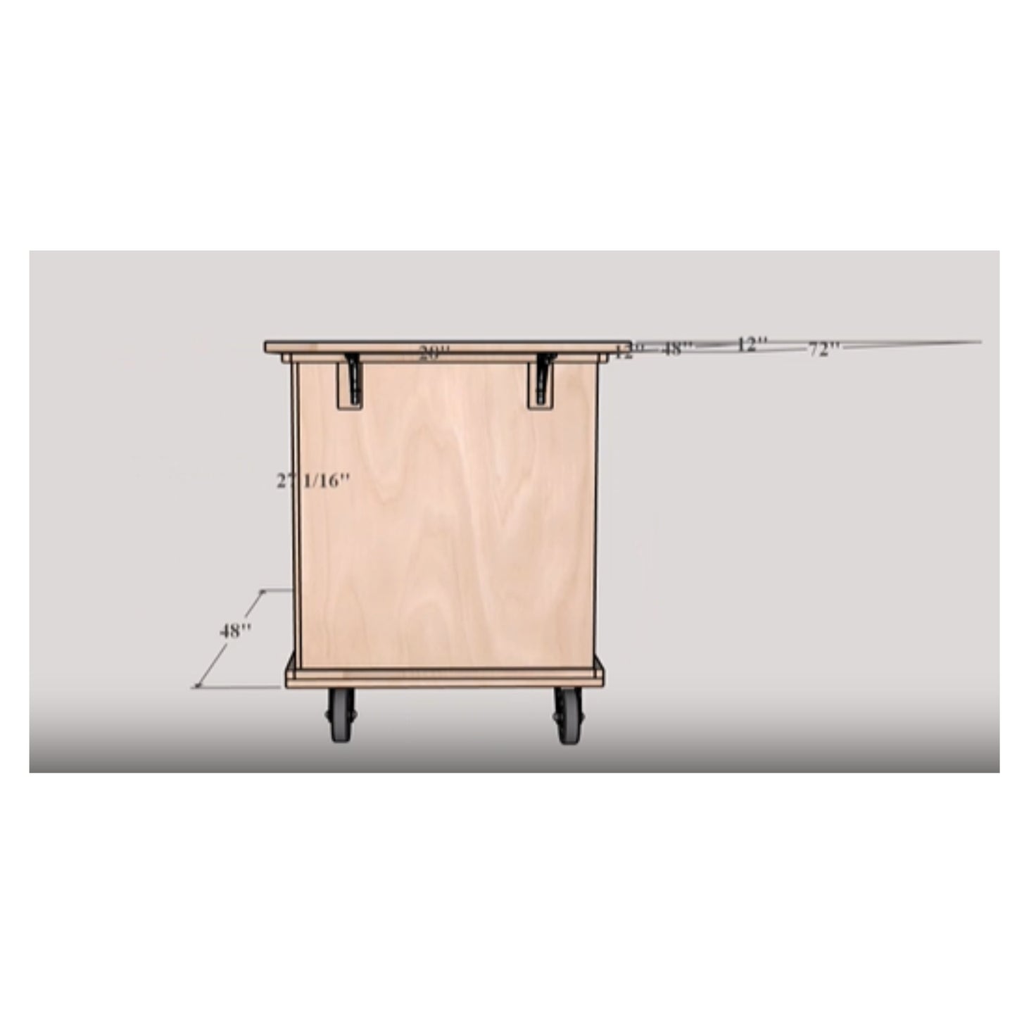 Collapsible Charcuterie Food Cart #0107