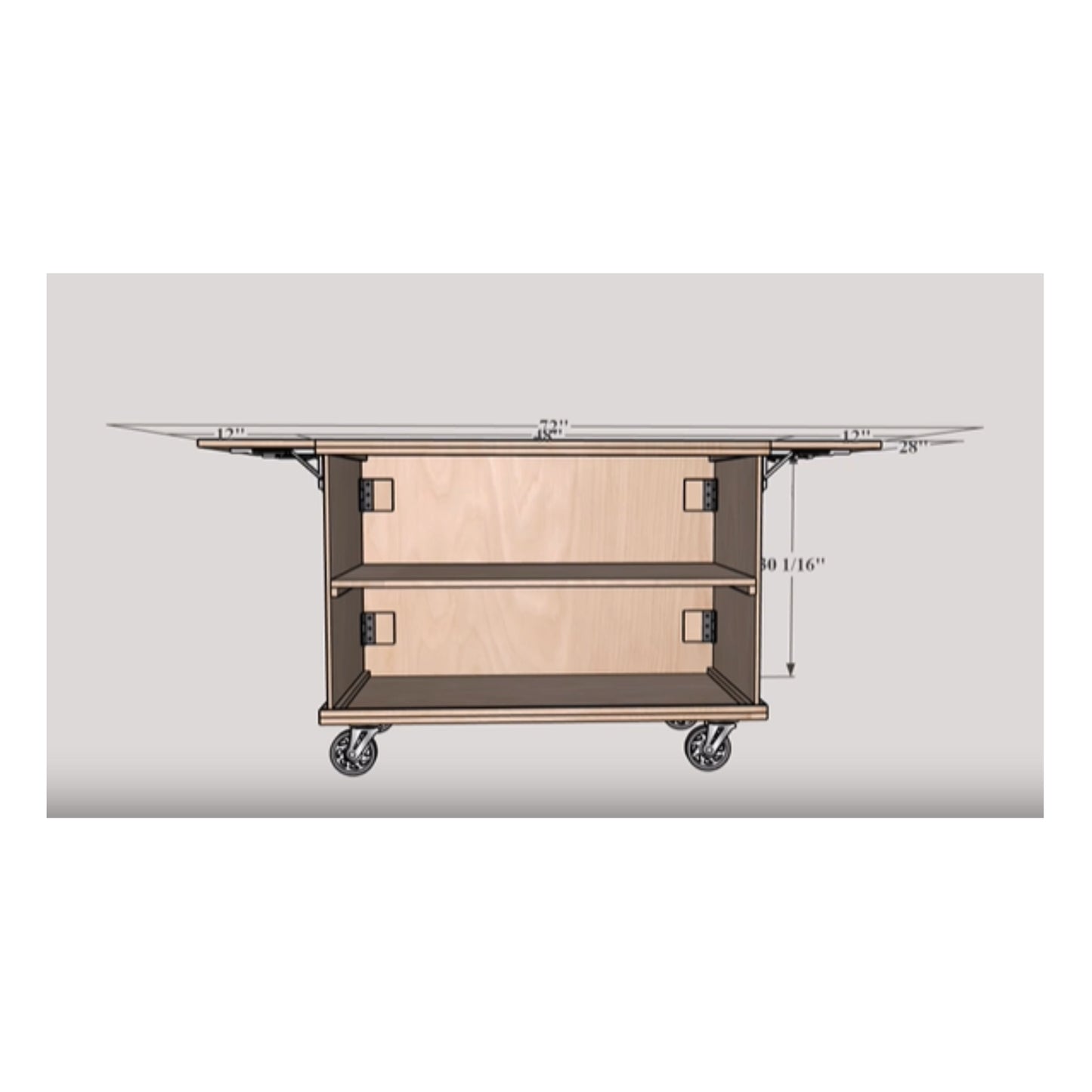 Collapsible Charcuterie Food Cart #0107